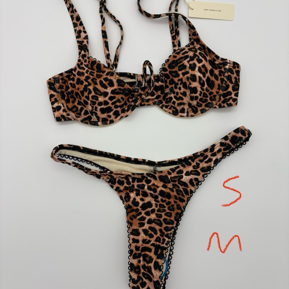 Wild Leopard Print Bikini Set NWT - Picture 6 of 7